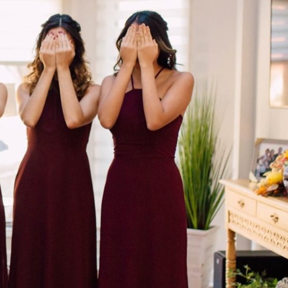 Elegant Burgundy Women Dress